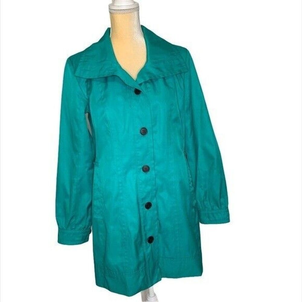Marc New York Womens Trench Jacket Coat Green Size M - Picture 5 of 16